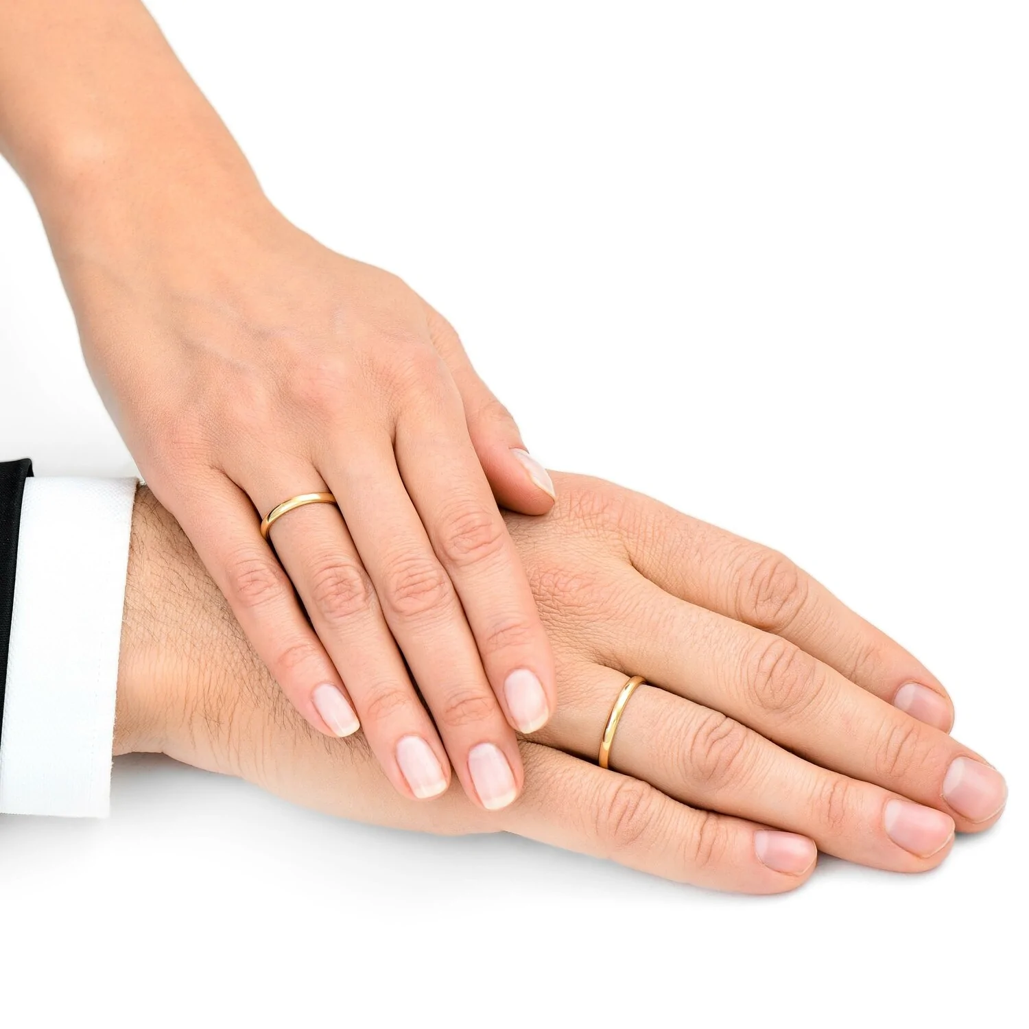 Obrączka męska, żółte złoto, półokrągłe, 2 mm Obrączka męska, żółte złoto, półokrągłe, 2 mm