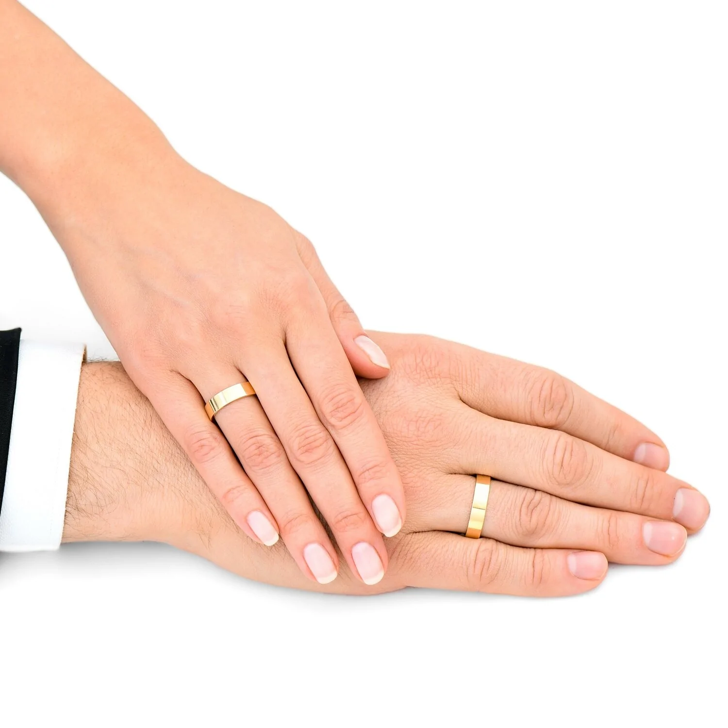 Obrączka damska, żółte złoto, płaskie, 5 mm Obrączka damska, żółte złoto, płaskie, 5 mm