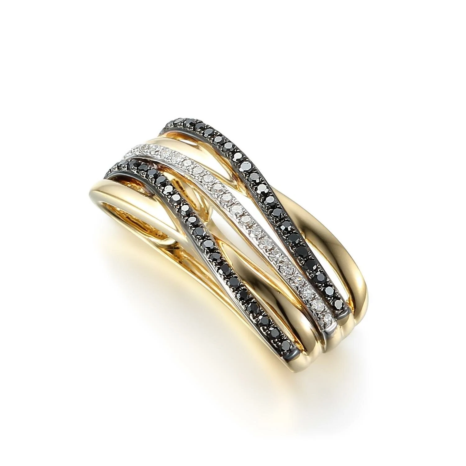 Zawieszka z diamentami, żółte złoto