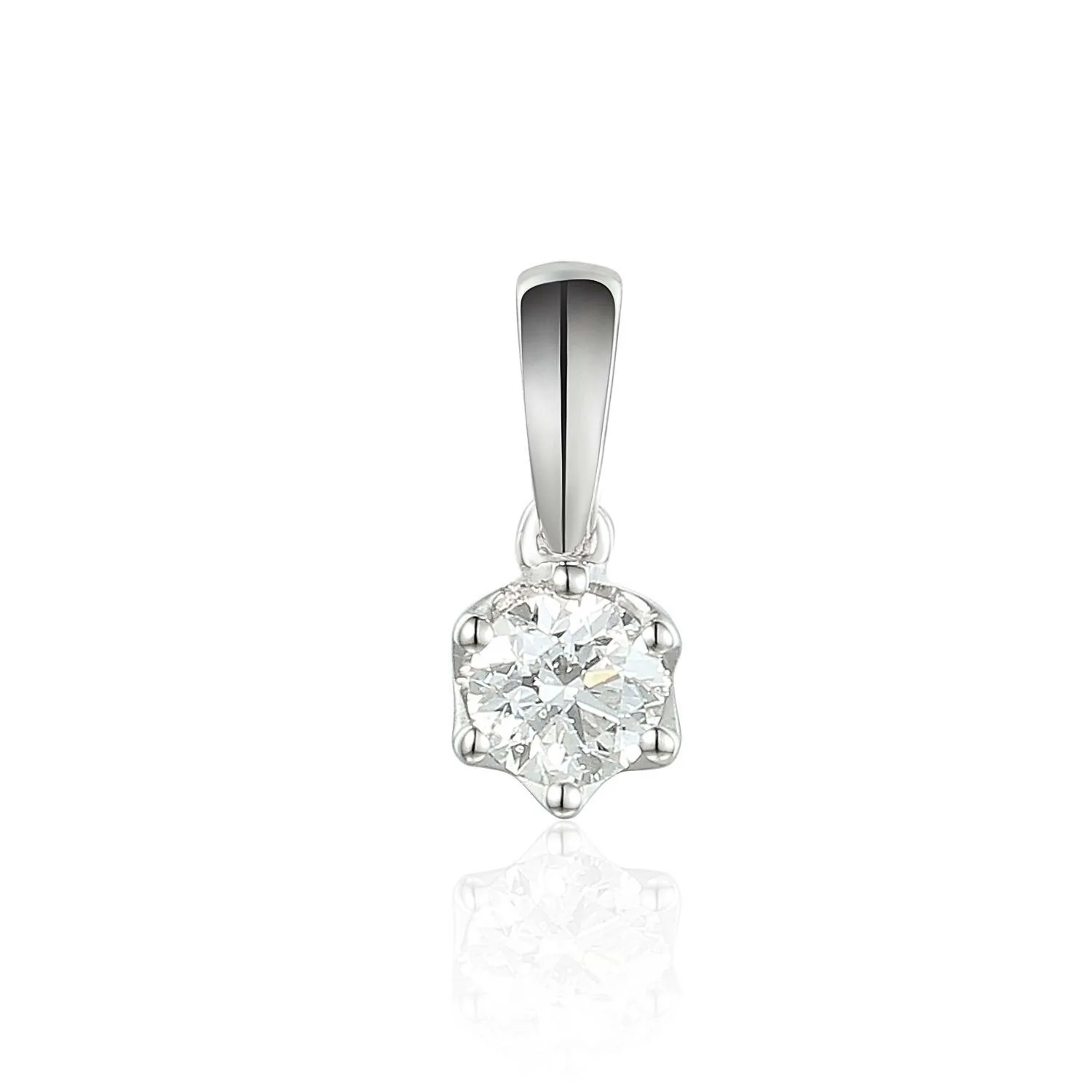 Zawieszka z diamentem 0,27ct, białe złoto