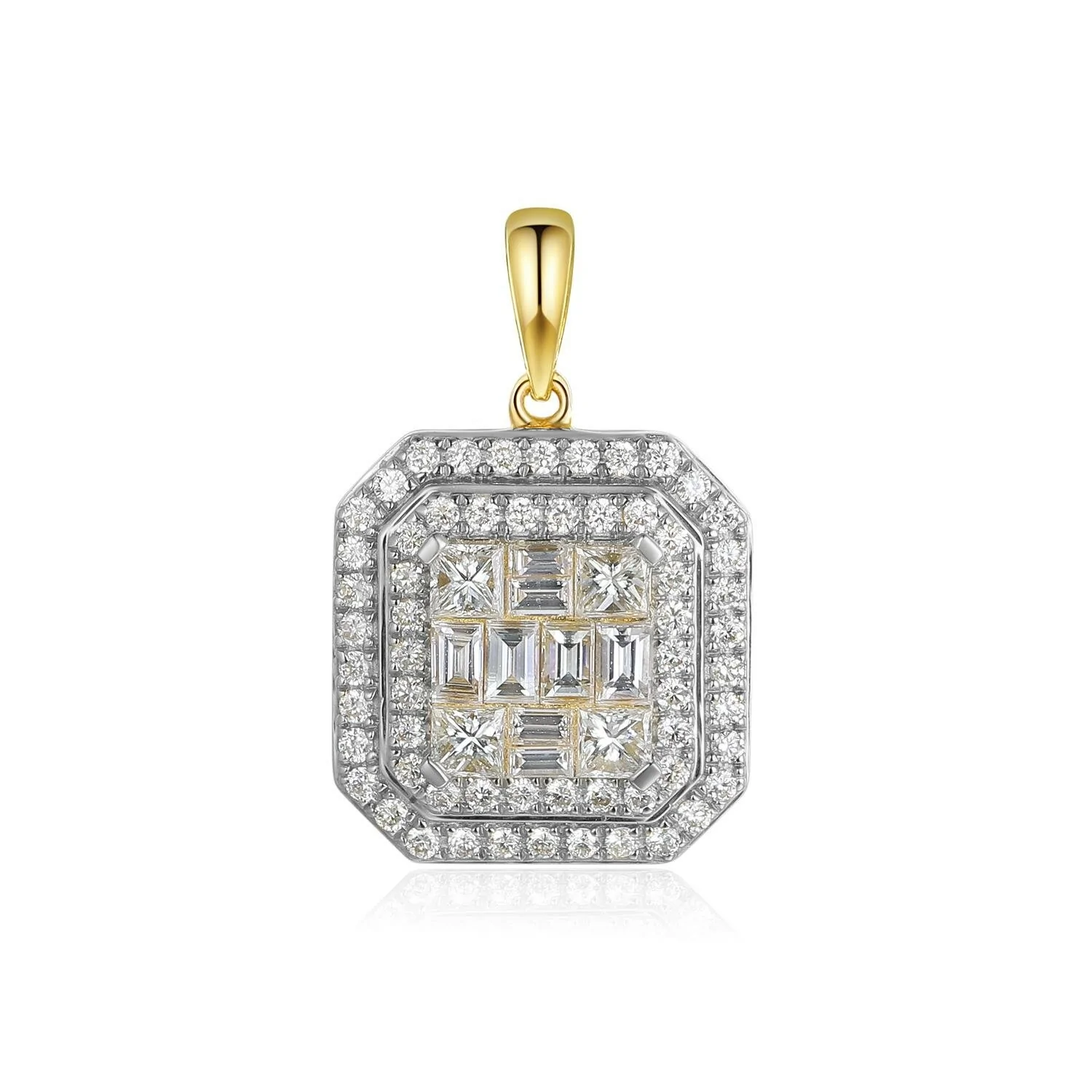 Zawieszka z diamentami, żółte złoto