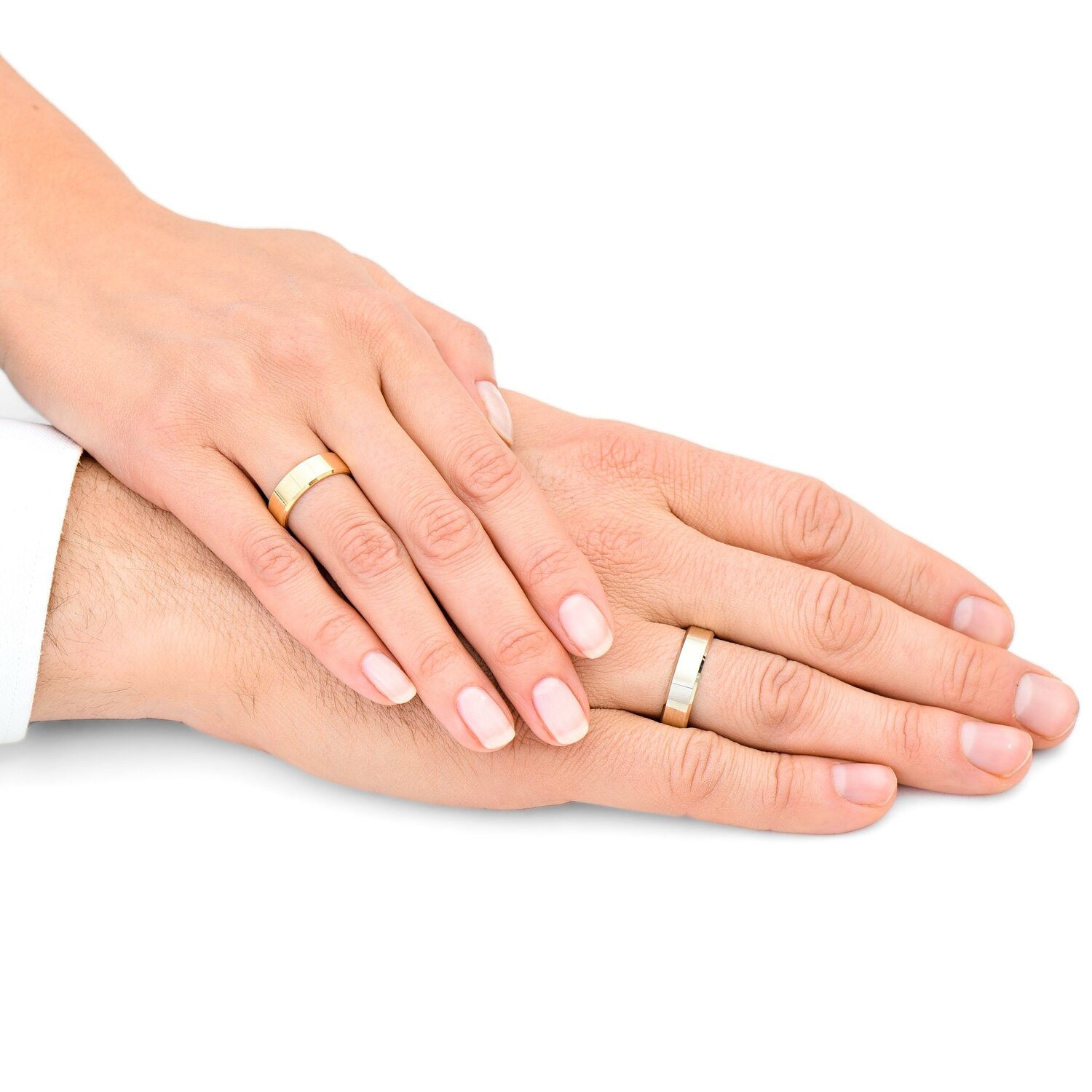 Obrączki ślubne, zółte złoto, trapezowe, 5 mm Obrączki ślubne, zółte złoto, trapezowe, 5 mm