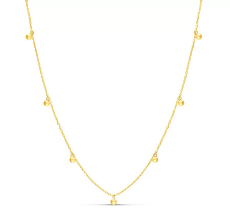 Naszyjnik z kulkami, żółte złoto